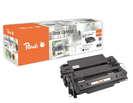 Peach HP 51 XBK Toner bk ersetzt HP No. 51XBK, Q7551X für z.B. HP LaserJet P 3005 X, HP LaserJet M 3000, HP LaserJet M 3