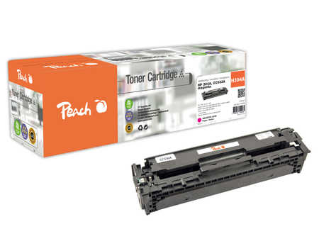 Peach HP 304 AM Toner ma ersetzt HP No. 304A M, CC533A für z.B. HP Color LaserJet CM 2300, HP Color LaserJet CM 2320 CB 