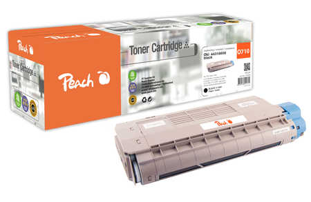 Peach O4431/28/34/4391 Toner bk ersetzt OKI 44318608 für z.B. OKI C 710 CDTN, OKI C 710 DN, OKI C 710 DTN, OKI C 710 N, 