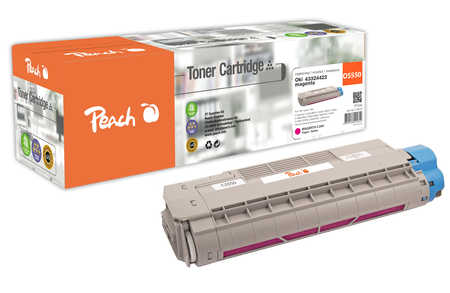 Peach O4332/36/38 Toner ma ersetzt OKI 43324422 für z.B. OKI C 5500 N, OKI C 5550 MFP, OKI C 5550 n MFP, OKI C 5800, OKI