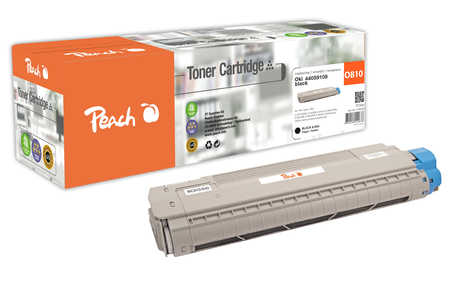 Peach O440591 Toner bk ersetzt OKI 44059108 für z.B. OKI C 810 CDTN, OKI C 810 DN, OKI C 810 N, OKI C 830 CDTN, OKI C 83