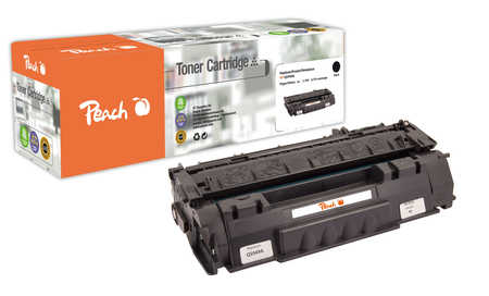 Peach HP 49 ABK Toner bk ersetzt Canon, HP No. 49A BK, CRG-708, Q5949A für z.B. Canon ISensys LBP -3300, Canon ISensys L