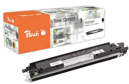 Peach HP 126 ABK Toner bk ersetzt HP No. 126A BK, CE310A für z.B. HP LaserJet Pro 100 Color MFP M 175 a, HP Color LaserJ