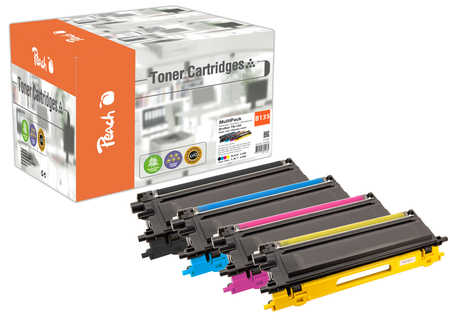 Peach B135 4 Toner XL (bk, c/m/y) ersetzt Brother TN-135 für z.B. Brother DCP -9040 CN, Brother DCP -9042 CDN, Brother D