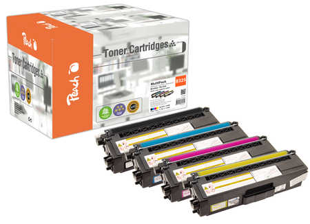 Peach B325 4 Toner XL (bk, c/m/y) ersetzt Brother TN-325 für z.B. Brother DCP -9055 CDN, Brother DCP -9270 CDN, Brother 