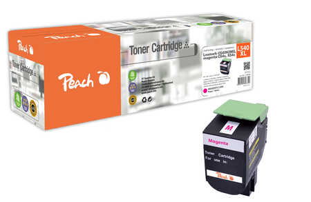 Image of Peach L54 Toner XL ma ersetzt Lexmark C540H2MG für z.B. Lexmark C 540 N, Lexmark C 543 DN, Lexmark C 544 DN, Lexmark C 544 DTN, Lexmark C 544 DW