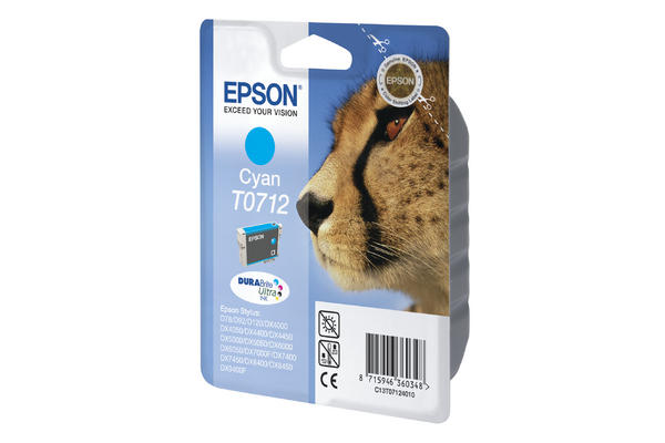 Image of Epson E712c XL cy - Epson T0712 c, C13T07124011 für z.B. Epson Stylus D 120, Epson Stylus D 78, Epson Stylus D 92, Epson Stylus DX 4000bei 3ppp3 Peach online Shop