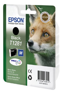 Image of Epson E128 bk - Epson T1281 bk, C13T12814011 für z.B. Epson Stylus SX 425 W, Epson Stylus SX 440 W, Epson Stylus Office BX 305 F, Epson Stylus S 22bei 3ppp3 Peach online Shop