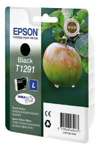 Epson E129 Druckerpatronen XL bk - Epson T1291 bk, C13T12914011 für z.B. Epson Stylus SX 435 W, Epson Stylus SX 425 W, E