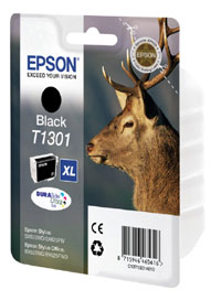 Image of Epson E130 XL bk - Epson T1301 bk, C13T13014010 für z.B. Epson Stylus Office BX 635 FWD, Epson Stylus SX 525 WD, Epson Stylus SX 620 FWbei 3ppp3 Peach online Shop