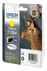 Epson E130 Druckerpatronen XL ye - Epson T1304 y, C13T13044010 für z.B. Epson Stylus Office BX 635 FWD, Epson Stylus Off