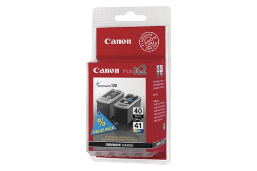 Canon C40BK Druckerpatronen bk - Canon PG-40BK, CL-41C, 0615B036 für z.B. Canon Pixma MX 300, Canon Pixma IP 1200, Canon