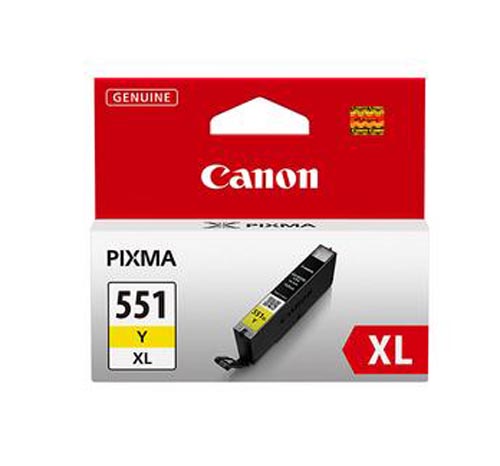 Canon C551XLY Druckerpatronen XL ye - Canon CLI-551XLY, 6446B001 für z.B. Canon Pixma IP 8750, Canon Pixma IP 7250, Cano