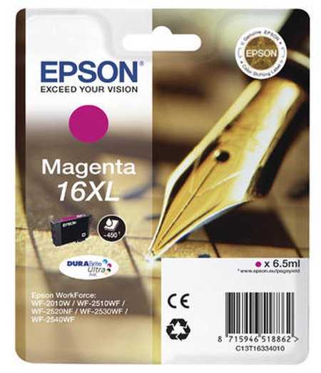 Image of Epson E16XLm XL ma - Epson No. 16XL m, C13T16334010 für z.B. Epson WorkForce WF -2010 W, Epson WorkForce WF -2500, Epson WorkForce WF -2510 WFbei 3ppp3 Peach online Shop