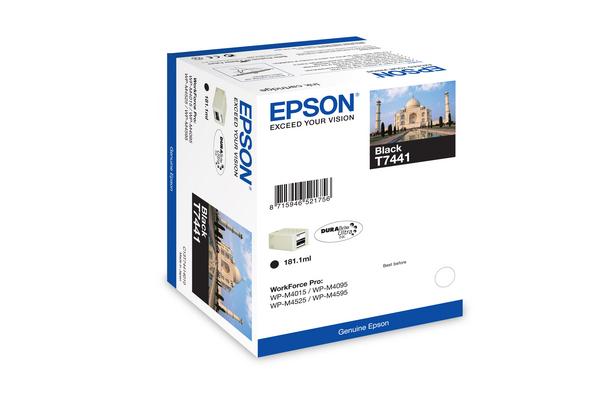 Epson E743/744 Druckerpatronen bk - Epson T7441 für z.B. Epson WorkForce Pro WPM 4000, Epson WorkForce Pro WPM 4015 DN, 