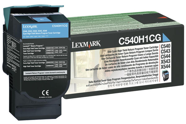Lexmark L54 Toner XL cy - Lexmark C540H1CG für z.B. Lexmark C 540 N, Lexmark C 543 DN, Lexmark C 544 DN, Lexmark C 544 D