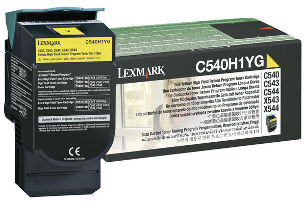 Image of Lexmark L54 XL ye - Lexmark C540H1YG für z.B. Lexmark C 540 N, Lexmark C 543 DN, Lexmark C 544 DN, Lexmark C 544 DTN, Lexmark C 544 DWbei 3ppp3 Peach online Shop