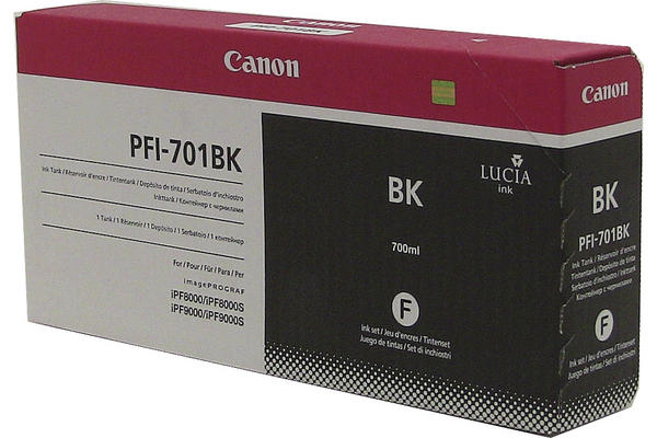 Image of Canon C701BK XL bk - Canon PFI-701BK für z.B. Canon Imageprograf IPF 8000, Canon Imageprograf IPF 8000 S, Canon Imageprograf IPF 9000bei 3ppp3 Peach online Shop