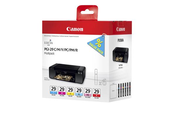 Image of Canon C29 (cy, cyph, ye, ma, maph, re) - Canon PGI-29 für z.B. Canon Pixma Pro 1bei 3ppp3 Peach online Shop