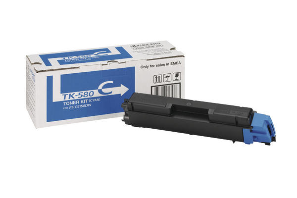 Kyocera K580C Toner cy - Kyocera TK-580C für z.B. Kyocera ECOSYS P 6021 cdn, Kyocera FSC 5150 DN