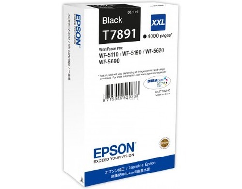 Epson E79XXLbk Druckerpatronen XL bk - Epson No. 79XXL bk, C13T78914010 für z.B. Epson WorkForce Pro WF -5100, Epson Wor