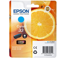 Epson E33 Druckerpatronen cy - Epson T3342, No. 33 c, C13T33424010 für z.B. Epson Expression Premium XP -530, Epson Expr