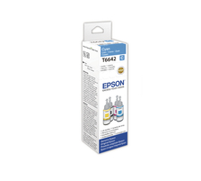 Epson E664C Druckerpatronen c - Epson No. 664C, C13T664240 für z.B. Epson L 355, Epson EcoTank ET -14000, Epson EcoTank 