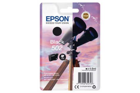 Epson E502BK Druckerpatronen bk - Epson No. 502BK, C13T02V14010 für z.B. Epson Expression Home XP -5100, Epson Expressio