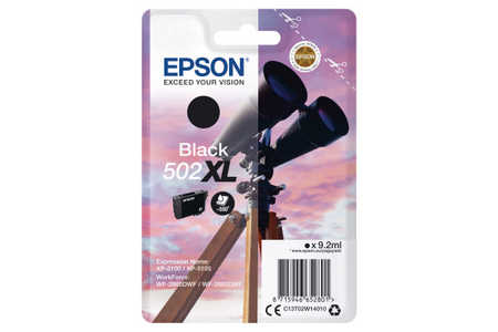 Epson E502XLBK Druckerpatronen XL bk - Epson No. 502XLBK, C13T02W14010 für z.B. Epson Expression Home XP -5100, Epson Ex