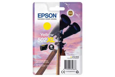 Epson E502XLY Druckerpatronen XL ye - Epson No. 502XLY, C13T02W44010 für z.B. Epson Expression Home XP -5100, Epson Expr