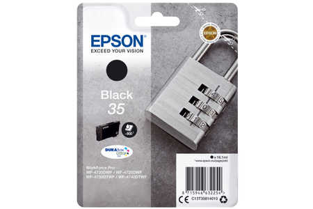 Epson E35 Druckerpatronen bk - Epson T3581, No. 35 bk, C13T35814010 für z.B. Epson WorkForce Pro WF -4720 DWF, Epson Wor