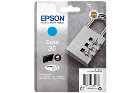 Epson E35 Druckerpatronen cy - Epson T3582, No. 35 c, C13T35824010 für z.B. Epson WorkForce Pro WF -4720 DWF, Epson Work