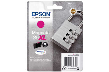 Epson E35 Druckerpatronen XL ma - Epson T3593, No. 35XL m, C13T35934010 für z.B. Epson WorkForce Pro WF -4720 DWF, Epson