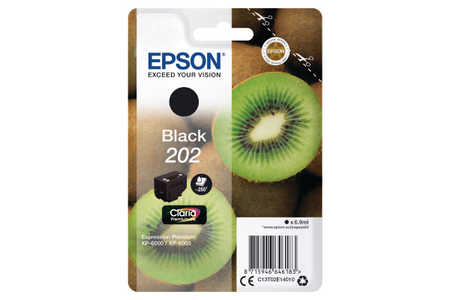 Epson E2E1 Druckerpatronen bk - Epson T02E1, No. 202 bk, C13T02E14010 für z.B. Epson Expression Premium XP -6000, Epson 