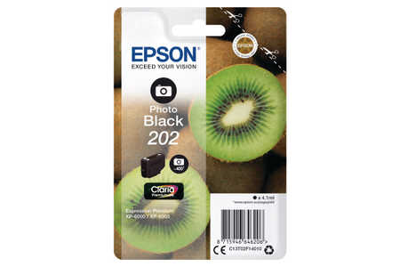 Epson E2F1 Druckerpatronen bk - Epson T02F1, No. 202 phbk, C13T02F14010 für z.B. Epson Expression Premium XP -6000
