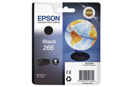 Epson E266BK Druckerpatronen bk - Epson No. 266BK, C13T26614010 für z.B. Epson WorkForce WF -100 W, Epson WorkForce WF -