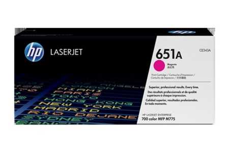 HP H651AM Toner ma - HP No. 651AM, CE343A für z.B. HP Color LaserJet Managed MFP M 770, HP Color LaserJet Managed MFP M 