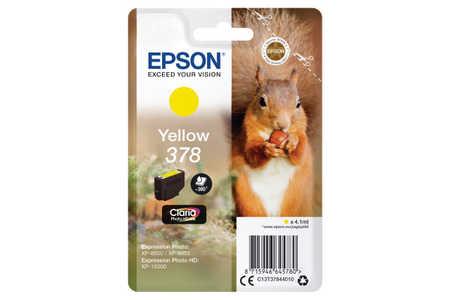 Epson E378/478 Druckerpatronen ye - Epson T3784, No. 378 y, C13T37844010 für z.B. Epson Expression Photo HD XP -15000