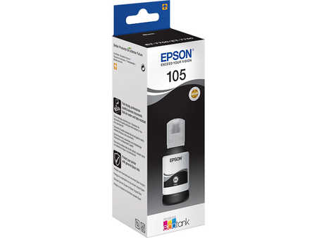 Epson E105bk Druckerpatronen schwarz - Epson No. 105 bk, C13T00Q140 für z.B. Epson EcoTank ET -7700, Epson EcoTank ET -7