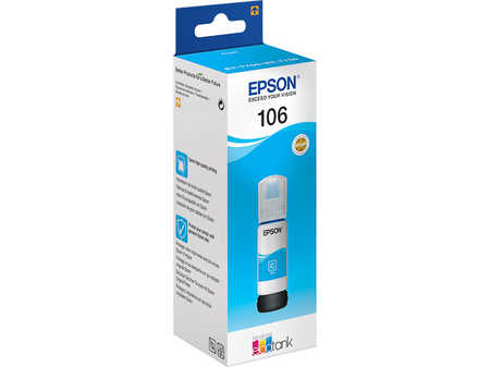 Epson E106bk Druckerpatronen cyan - Epson No. 106 bk, C13T00R240 für z.B. Epson EcoTank ET -7700, Epson EcoTank ET -7750