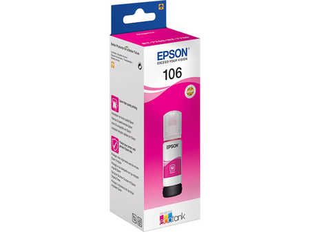 Image of Epson E106m magenta - Epson No. 106 m, C13T00R340 für z.B. Epson EcoTank ET -7700, Epson EcoTank ET -7750, Epson EcoTank L 7160bei 3ppp3 Peach online Shop