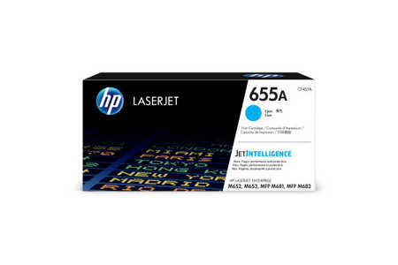 HP H655AC Toner cyan - HP No. 655A C, CF451A für z.B. HP Color LaserJet Enterprise Flow MFP M 681 dh, HP Color LaserJet 