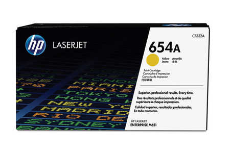 HP H654A Toner yellow - HP No. 654A, CF332A für z.B. HP Color LaserJet Enterprise M 651 dn, HP Color LaserJet Enterprise