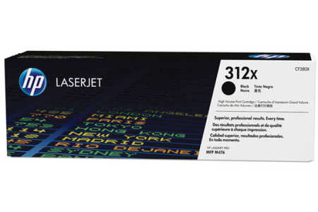 HP H312XBK Toner XL schwarz - HP No. 312X BK, CF380X für z.B. HP Color LaserJet Pro MFP M 476 dn, HP Color LaserJet Pro 