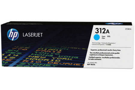 HP H312AC Toner cyan - HP No. 312A C, CF381A für z.B. HP Color LaserJet Pro MFP M 476 dw, HP Color LaserJet Pro MFP M 47