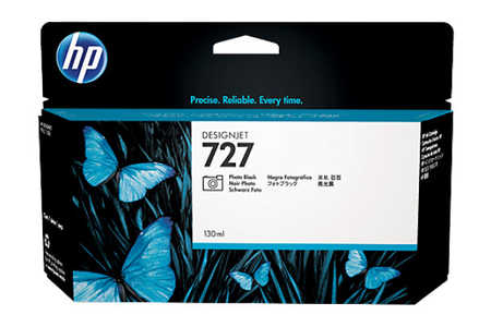 HP H727pbk Druckerpatronen photo black - HP No. 727 pbk, B3P23A für z.B. HP DesignJet T 1500 ePrinter, HP DesignJet T 15