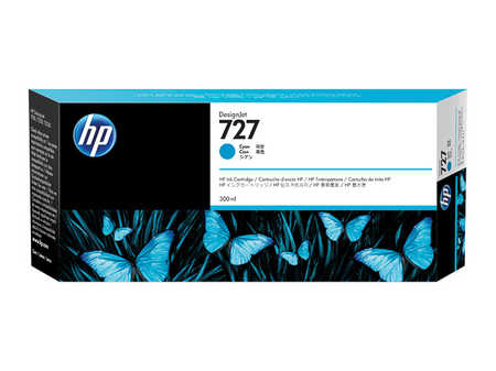 HP H727XLc Druckerpatronen XL cyan - HP No. 727XL c, F9J76A für z.B. HP DesignJet T 1530, HP DesignJet T 1500 ePrinter, 