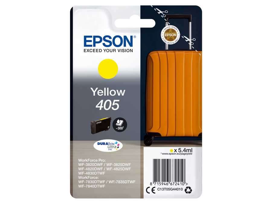 Epson E405Y Druckerpatronen y - Epson No. 405Y, T05G44010 für z.B. Epson WorkForce ECC 7000, Epson WorkForce Pro WF -380