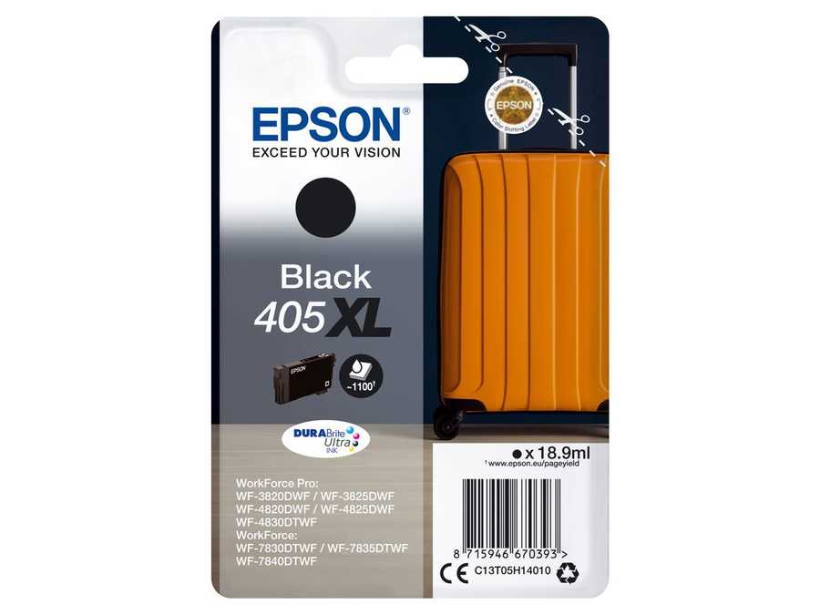 Epson E405BKXL Druckerpatronen bk - Epson No. 405BKXL, T05H14010 für z.B. Epson WorkForce ECC 7000, Epson WorkForce Pro 