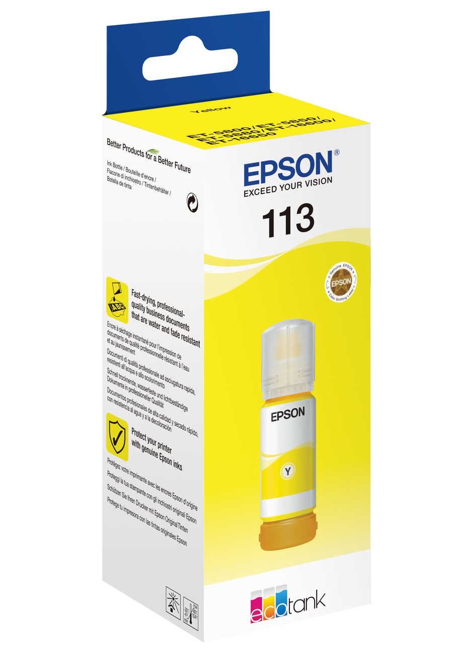 Epson E113Y Druckerpatronen y - Epson No. 113Y, T06B440 für z.B. Epson EcoTank ET -16150, Epson EcoTank ET -16600, Epson
